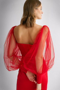 Ina with tulle cuff sleeves