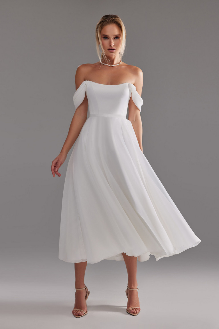 Свадебное платье Тиффани миди фото номер 1