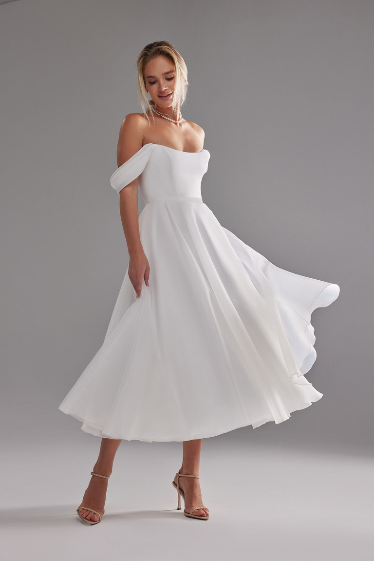 Свадебное платье Тиффани миди фото номер 3