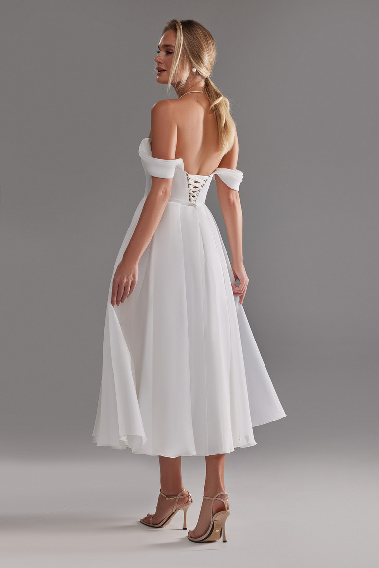 Свадебное платье Тиффани миди фото номер 5