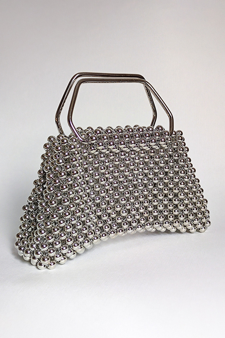 Silver clutch with handles photo number 1