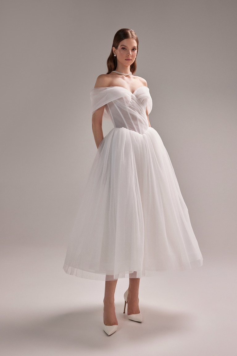 Свадебное платье Фиби миди фото номер 1