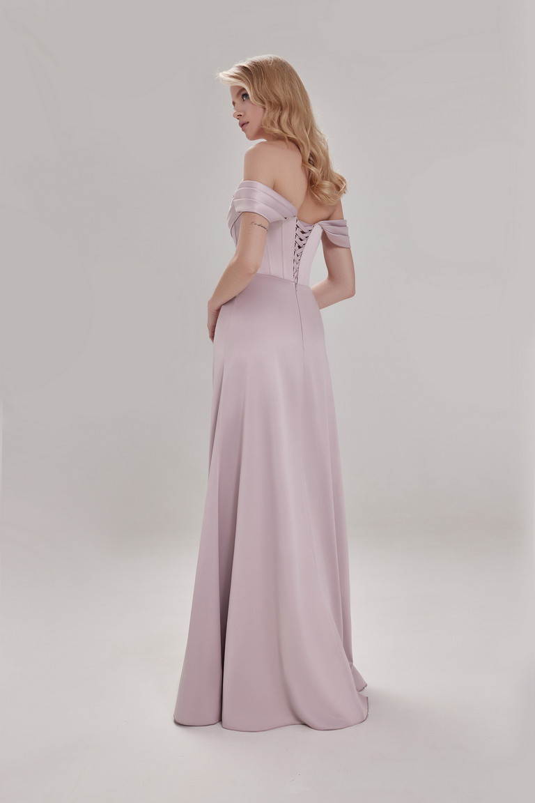 Пудровое вечернее платье Райли - Дополнительный ракурс