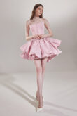 Пудровое вечернее платье Жаннет-1 мини превью фото номер 1